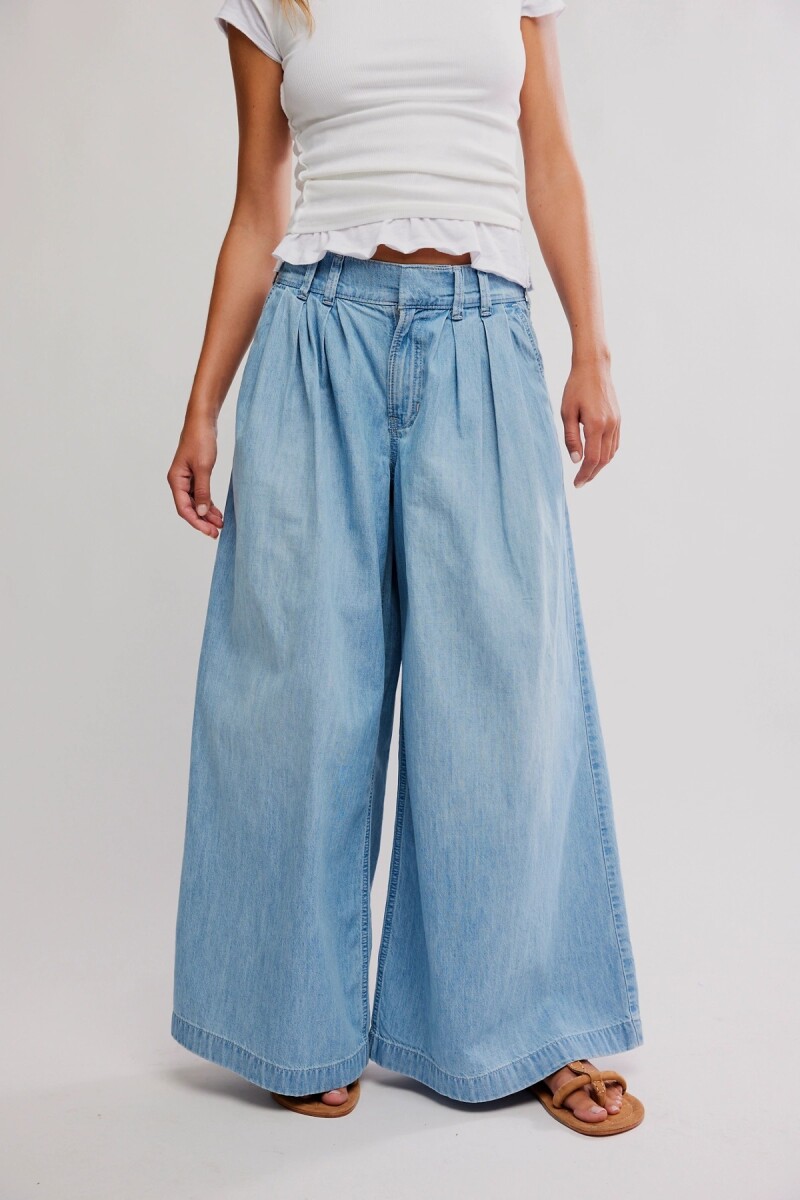 PANTALON WIDE SCOUT Celeste