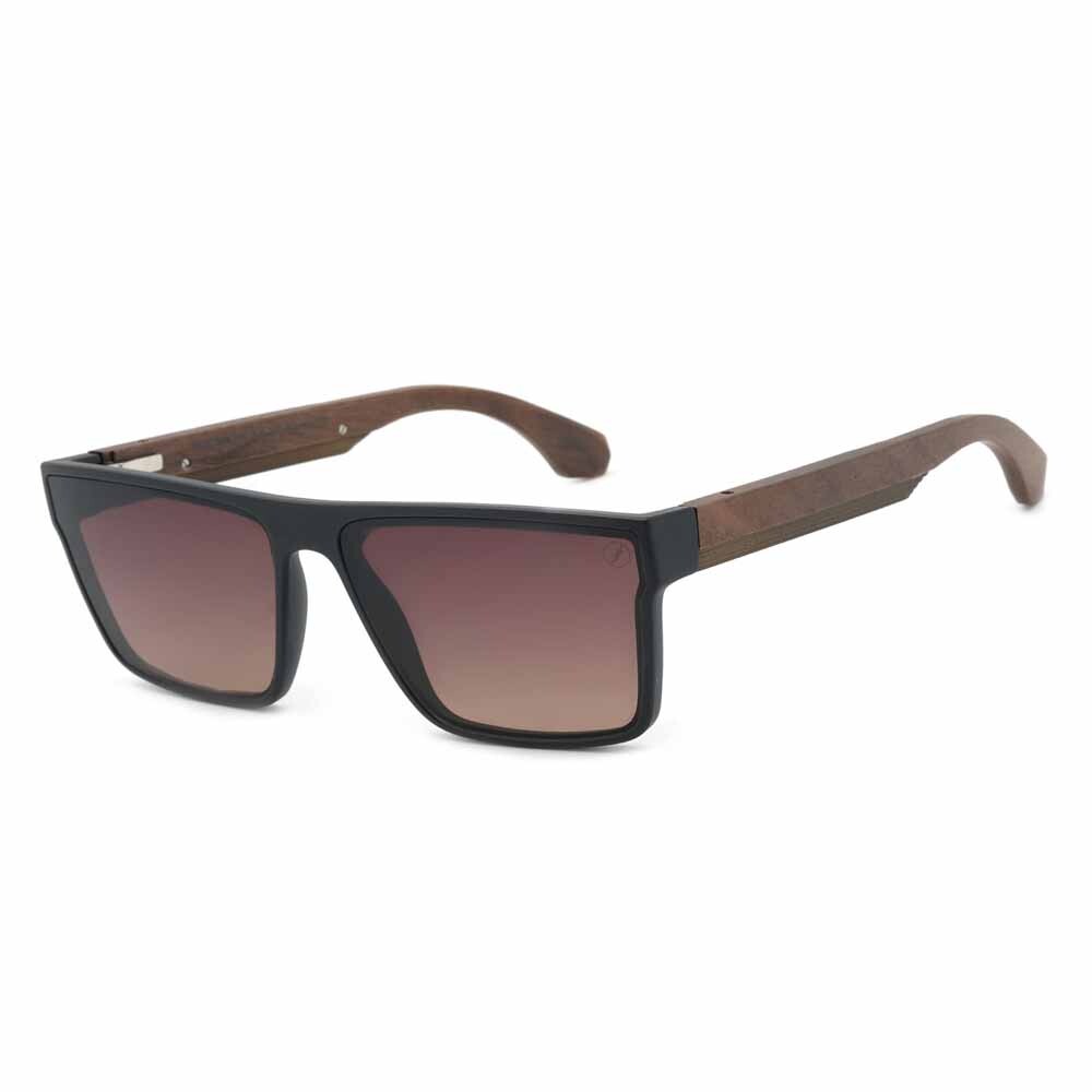Lentes De Sol Bambu E Madeira Cuadrado - Unisex Gradiente/Mate