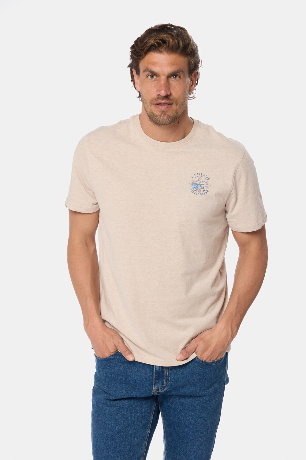 REMERA ESTAMPADA Beige