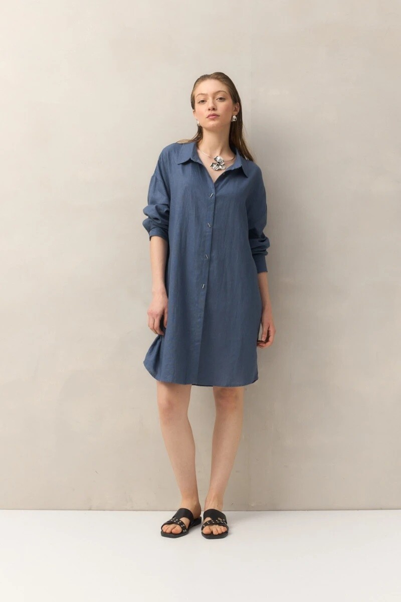 VESTIDO D.CASSIN BASILE - INDIGO 