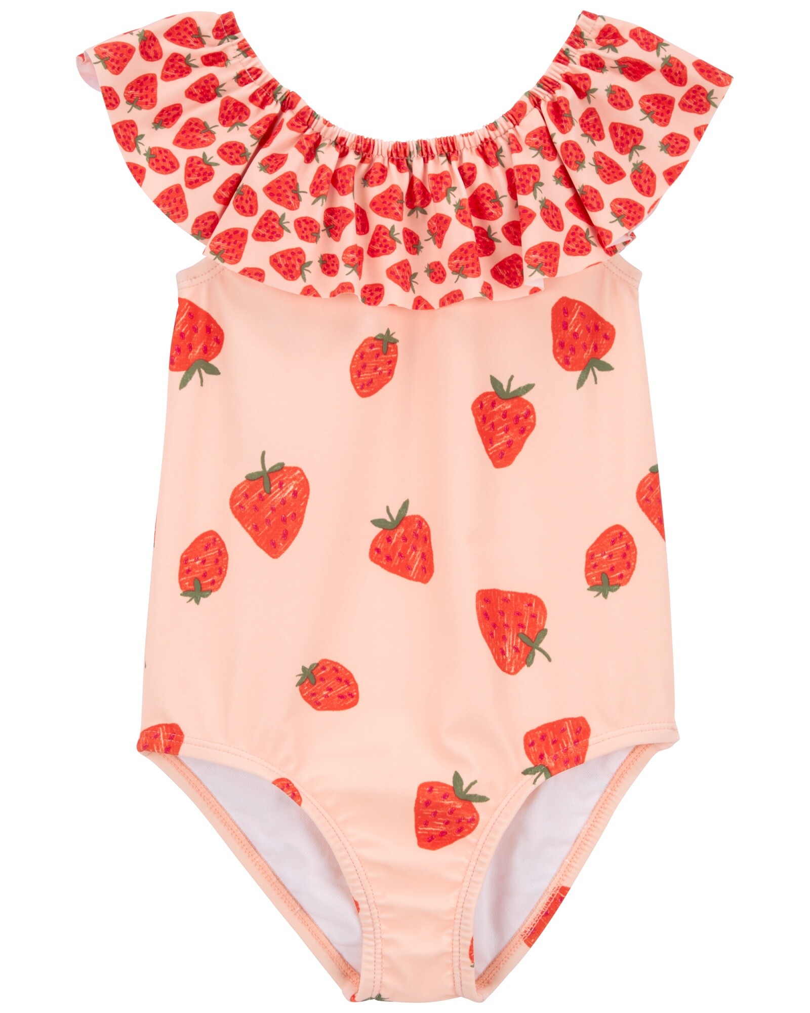Malla de baño una pieza con protección UPF 50+ diseño frutillas Sin color