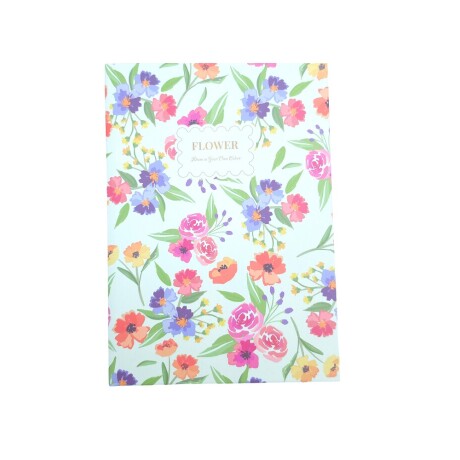 Cuaderno floreado verde