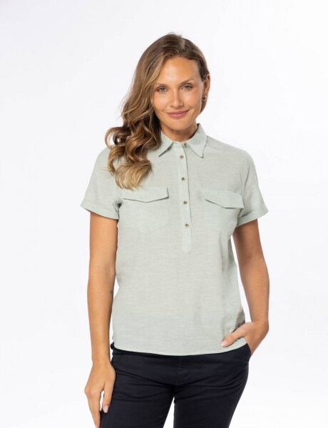 CAMISA DE LINO Verde