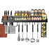 Estante Organizador Cocina Alacena Multifuncional Negro Mate EST003 Estante Organizador Cocina Alacena Multifuncional Negro Mate EST003
