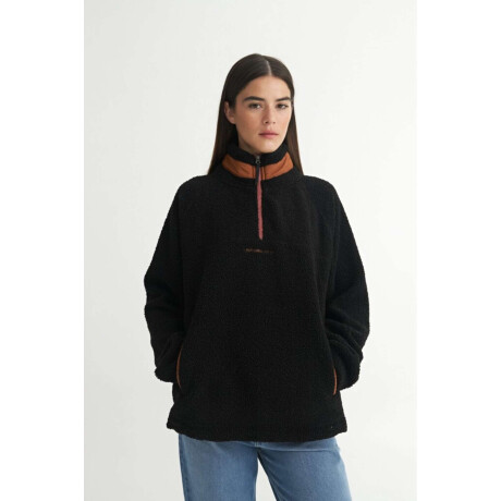 Campera sherpa Teddy Negro
