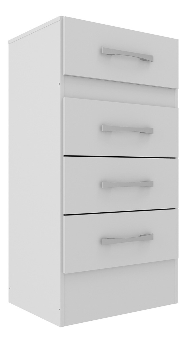 Comoda Cajonera Kenia 4 Cajones Dormitorio - Blanco 