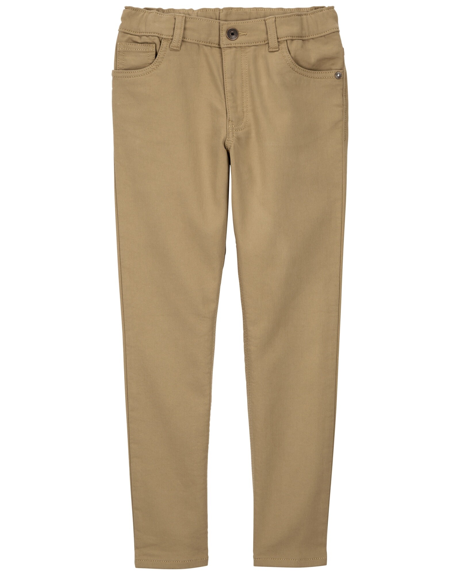 Pantalón denim tipo punto, khaki Sin color