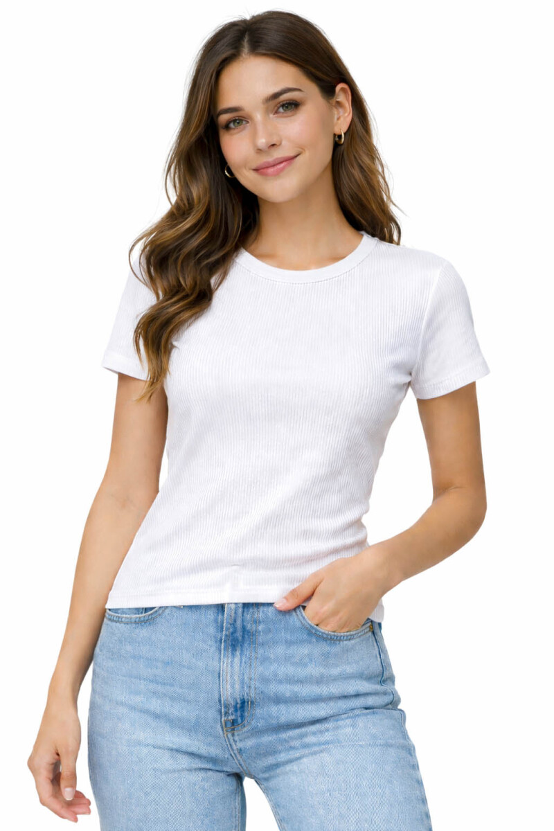 Remera Básica Mujer - Blanco 
