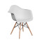 SILLA DE COMEDOR EAMES CON APOYABRAZO Silla Eames Blanca con Posabrazos