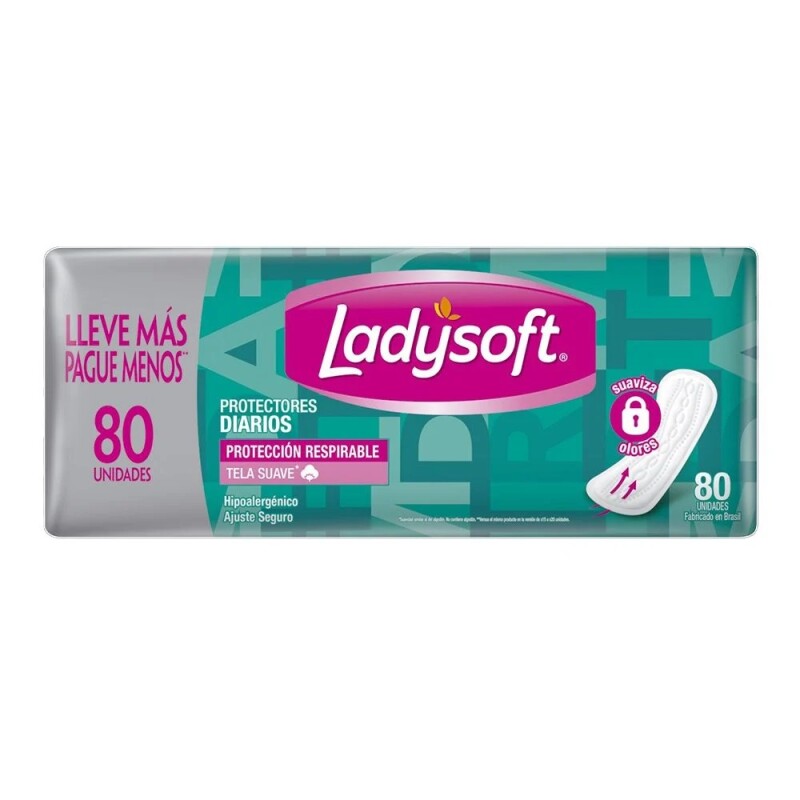 Protectores Diarios Ladysoft Respirable 80 Uds. Protectores Diarios Ladysoft Respirable 80 Uds.