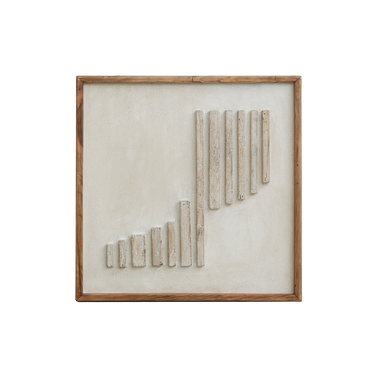 CUADRO DECORATIVO MADERA MACIZA 62 Cm x 62 Cm - LÍNEA RÚSTICA - N°5 