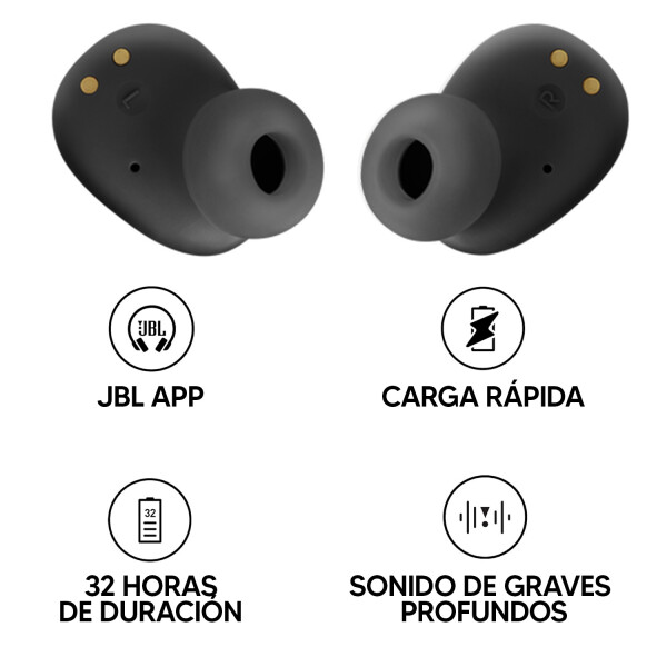 Auriculares Inalámbricos Jbl Wave Buds NEGRO