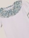 Body Con Cuello De Popelin Estampado Flores Blanco