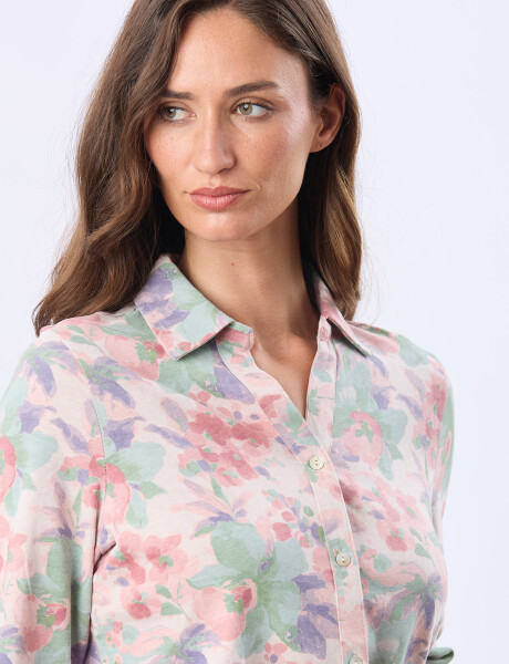 CAMISA JERSEY ESTAMPADA Beige