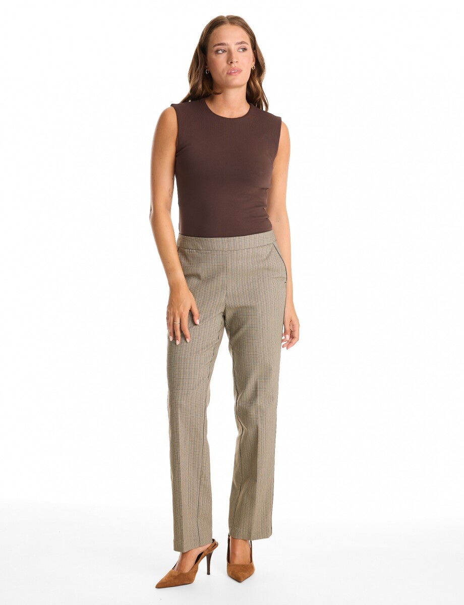 Pantalon Cuadrille Ribete - Multi/beige 