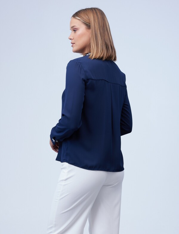 Camisa Aplique AZUL/MULTI