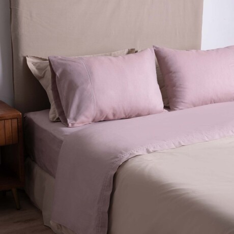 JGO. SÁBANAS QUEEN ALGODON-Y-POLIESTER NATURAL-BEIGE CHAMBRAY CRUDO