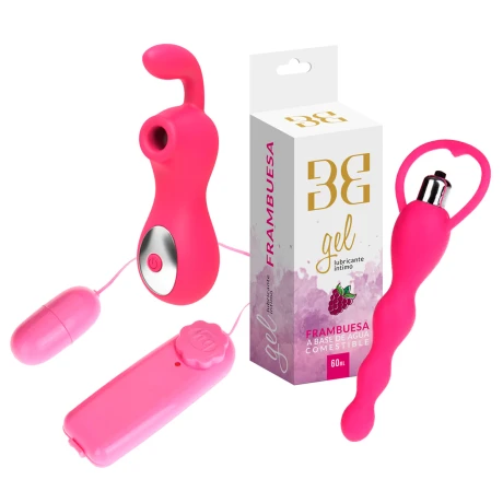 Vara Vibradora Anal + Mini Succionador + Balita + Gel Vara Vibradora Anal + Mini Succionador + Balita + Gel