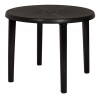 Mesa redonda desmontable de plástico para acampar, color negro Mesa Redonda Desmontable De Plástico Para Acampar, Color Negro