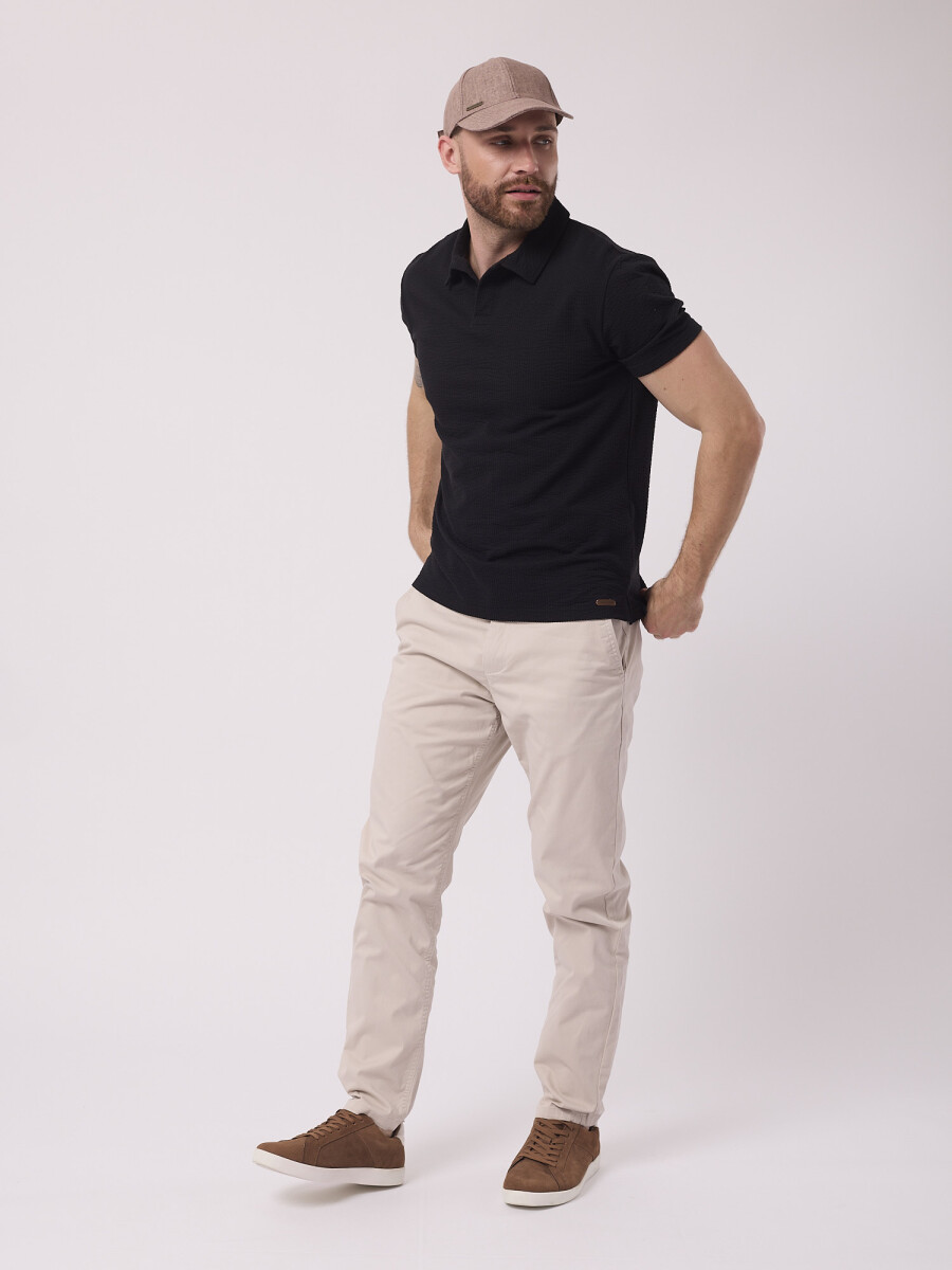 Remera cloque lisa - negro 