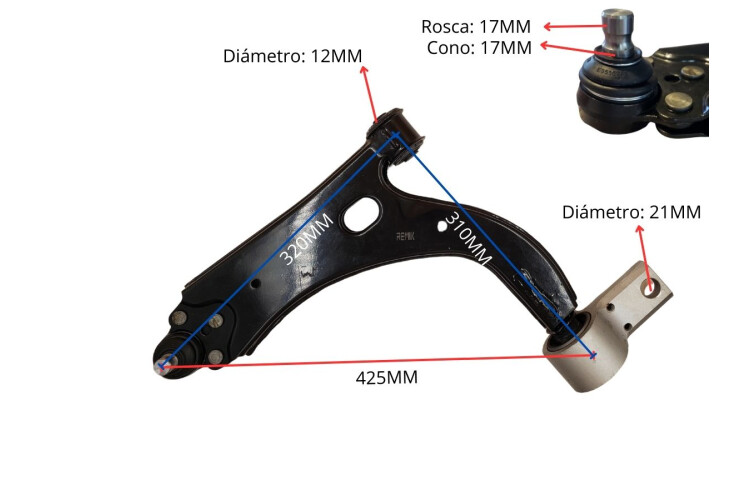 Parilla De Suspension Delantera Ford Ecosport/Fiesta 05-14 Izq Parilla De Suspension Delantera Ford Ecosport/Fiesta 05-14 Izq
