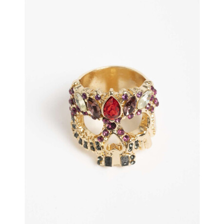 Anillo Calavera Halloween Combinacion Multicolor