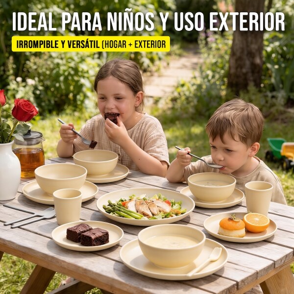 Juego De Vajilla Trigo Set Completo de 32 Piezas Moderno Imback Color Beige Juego De Vajilla Trigo Set Completo de 32 Piezas Moderno Imback Color Beige