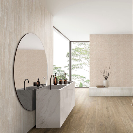 Porcelanato Beige Travertino Mate Rectificado 75X150Cm Piso Pared GAMAS DE BEIGE