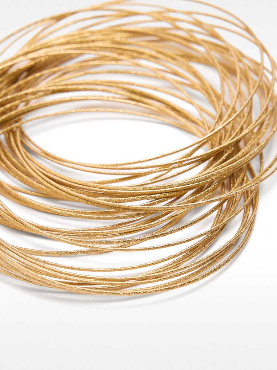 Pulseras Rígidas Entrelazadas dorado