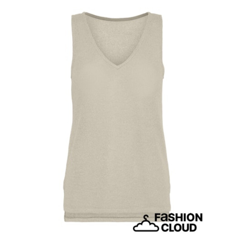VMEDDIE SL U-NECK TANK TOP GA EXC OATMEAL