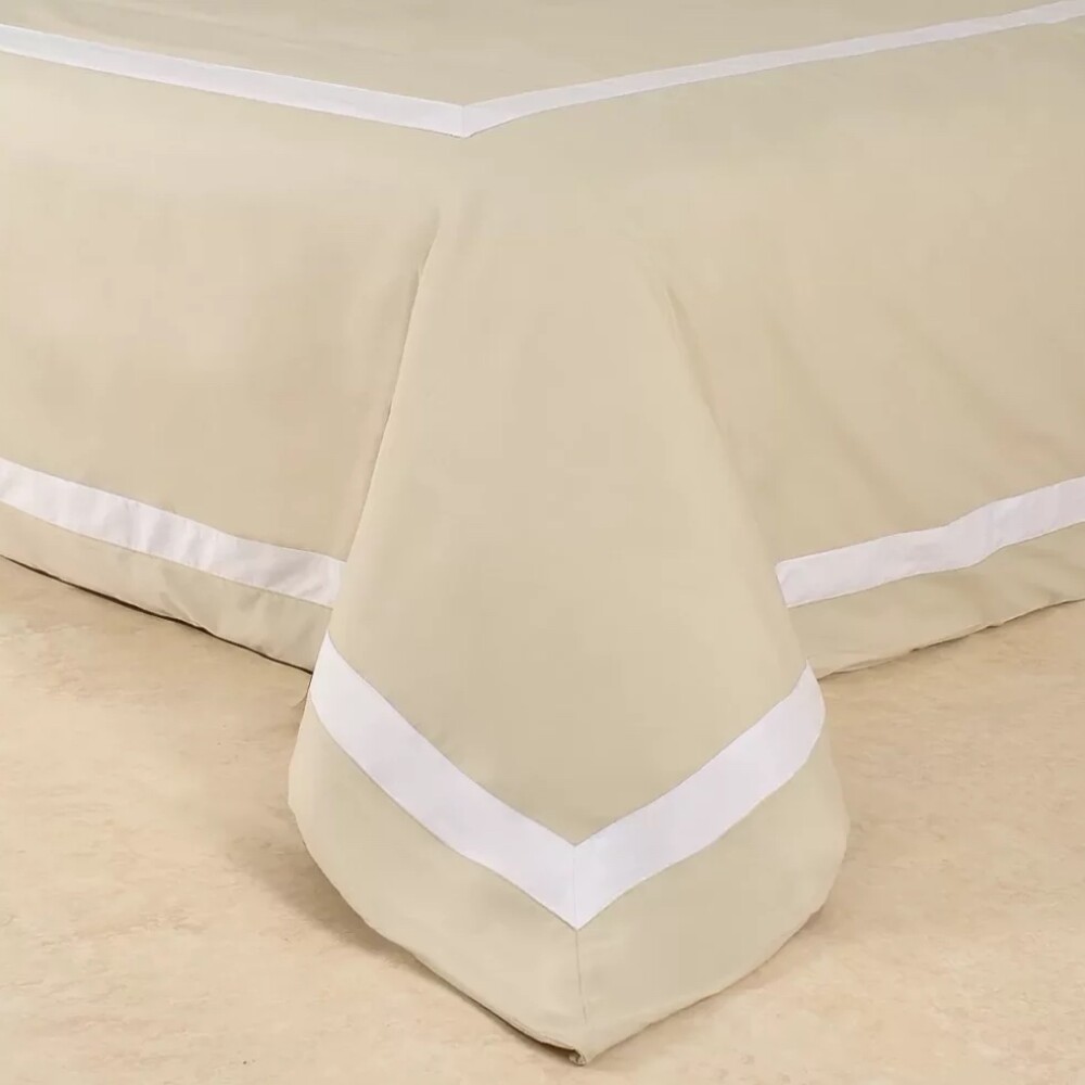 Duvet Cover Beige Con Blanco 180 x 240 cm