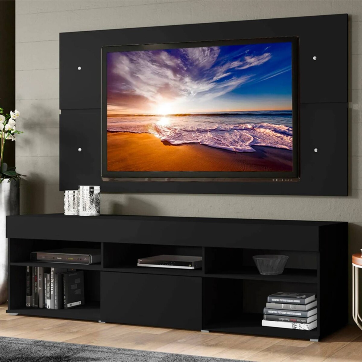 Rack con Panel para TV de hasta 65 pulgadas 