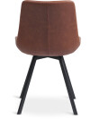 Silla de comedor HYGUM giratoria polipiel cognac/negro Silla de comedor HYGUM giratoria polipiel cognac/negro