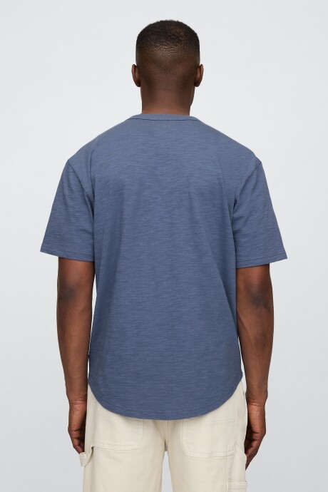 Remera Con 3 Botones Hombre Vintage Indigo 19-3929