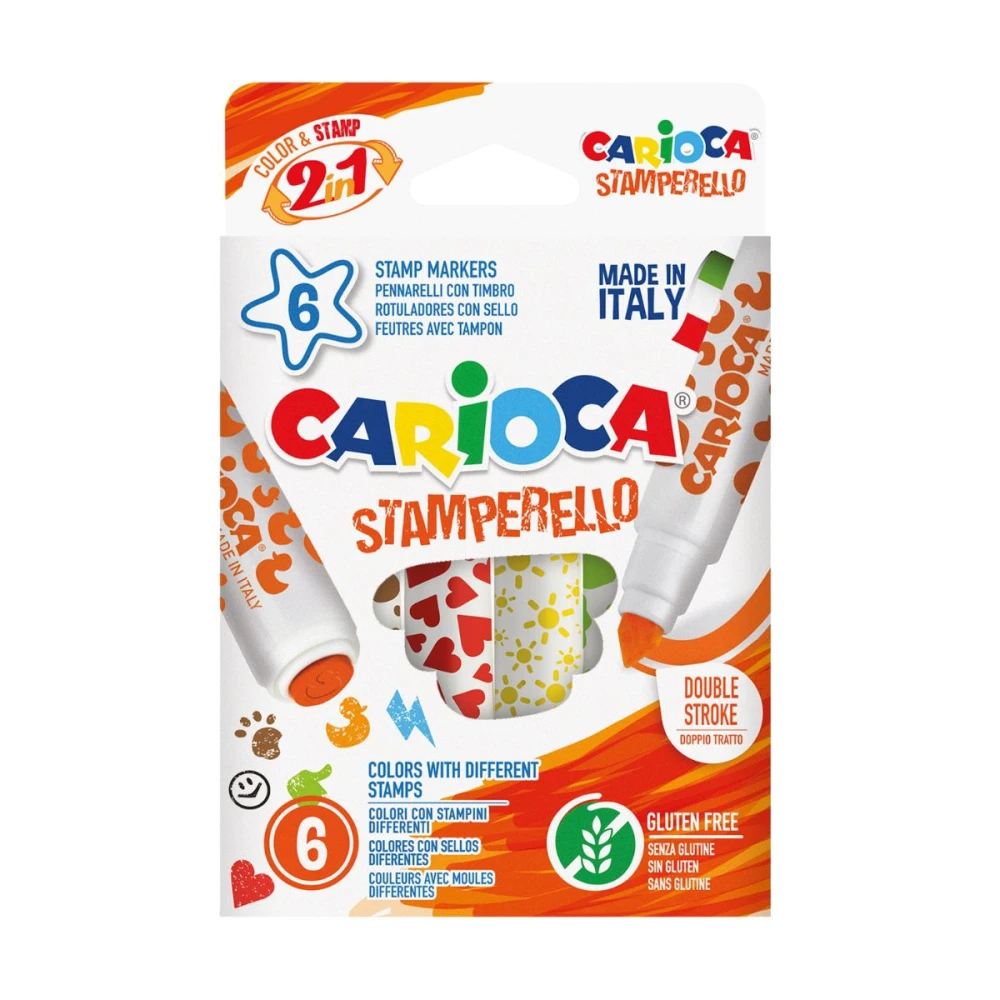 CARIOCA MARCADOR STAMPERELLO CJ X 6