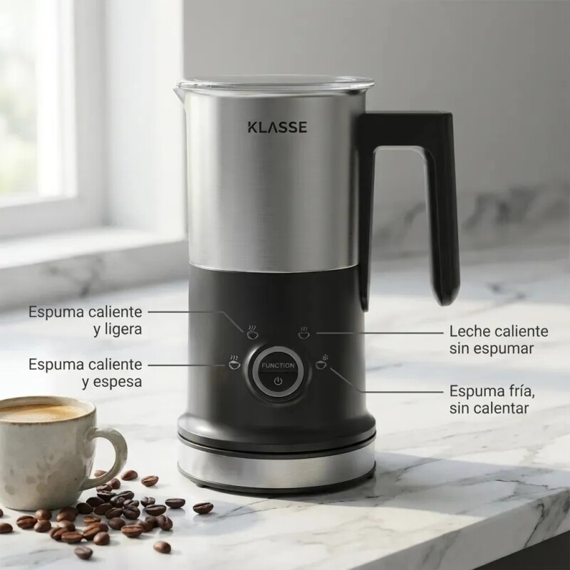 Espumador De Leche Klasse | ACERO INOXIDABLE | FÁCIL LIMPIEZA Espumador De Leche Klasse | ACERO INOXIDABLE | FÁCIL LIMPIEZA