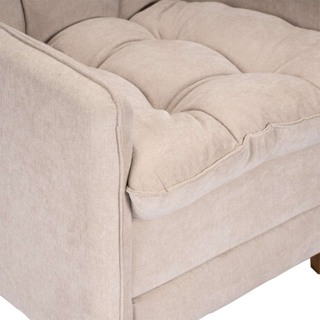 Butaca Reclinable 1 Cuerpo + Puff Living Montreal Beige