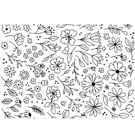 Block x30 Hojas Gigantes 43x30cm P/ Colorear Pintar Naturaleza