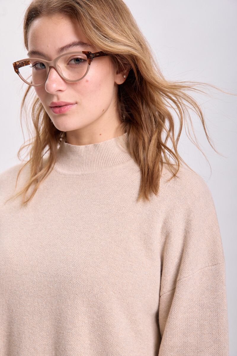 Polera punto Beige
