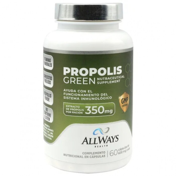 ALLWAYS PROPOLIS GREEN 60CAPx600MG única