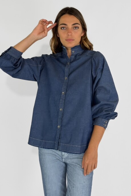 CAMISA JEAN DONNA Azul