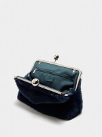 Bolso De Fiesta Efecto Pelo azul