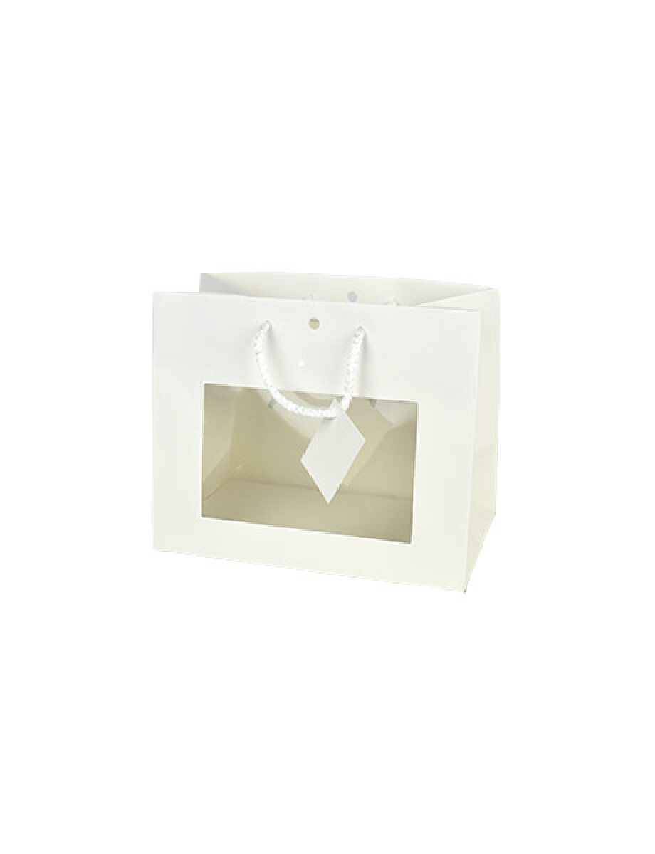 BOLSA CON VENTANA 24x14x19 cm - BLANCO 