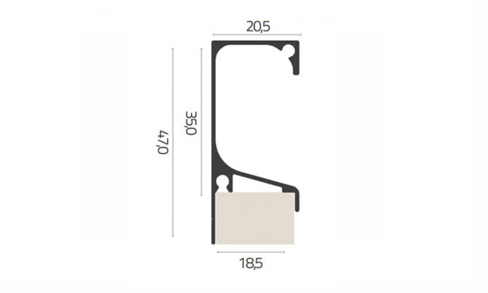 Perfil tirador c/tapa RM 053 champagne 3 mts Perfil Tirador C/tapa Rm 053 Champagne 3 Mts