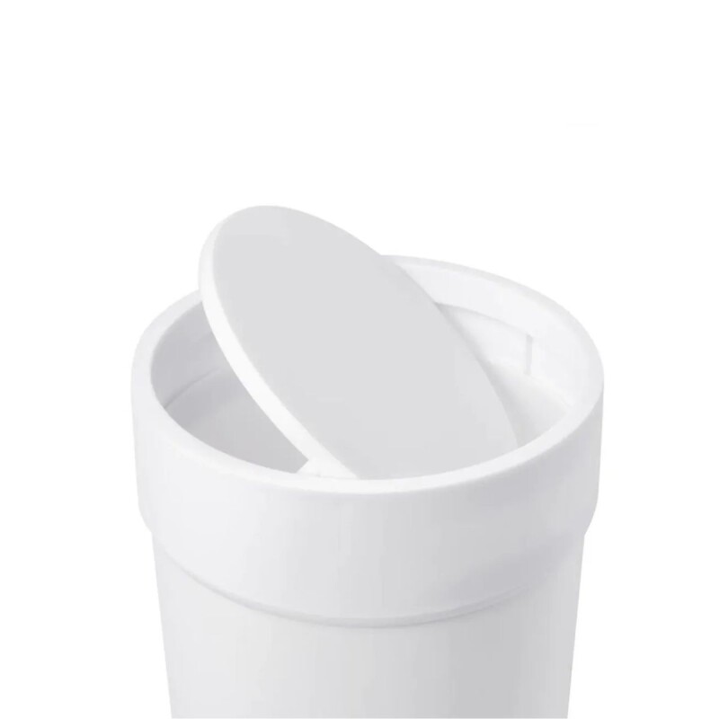 Papelera 6 ltrs con tapa Touch Blanca