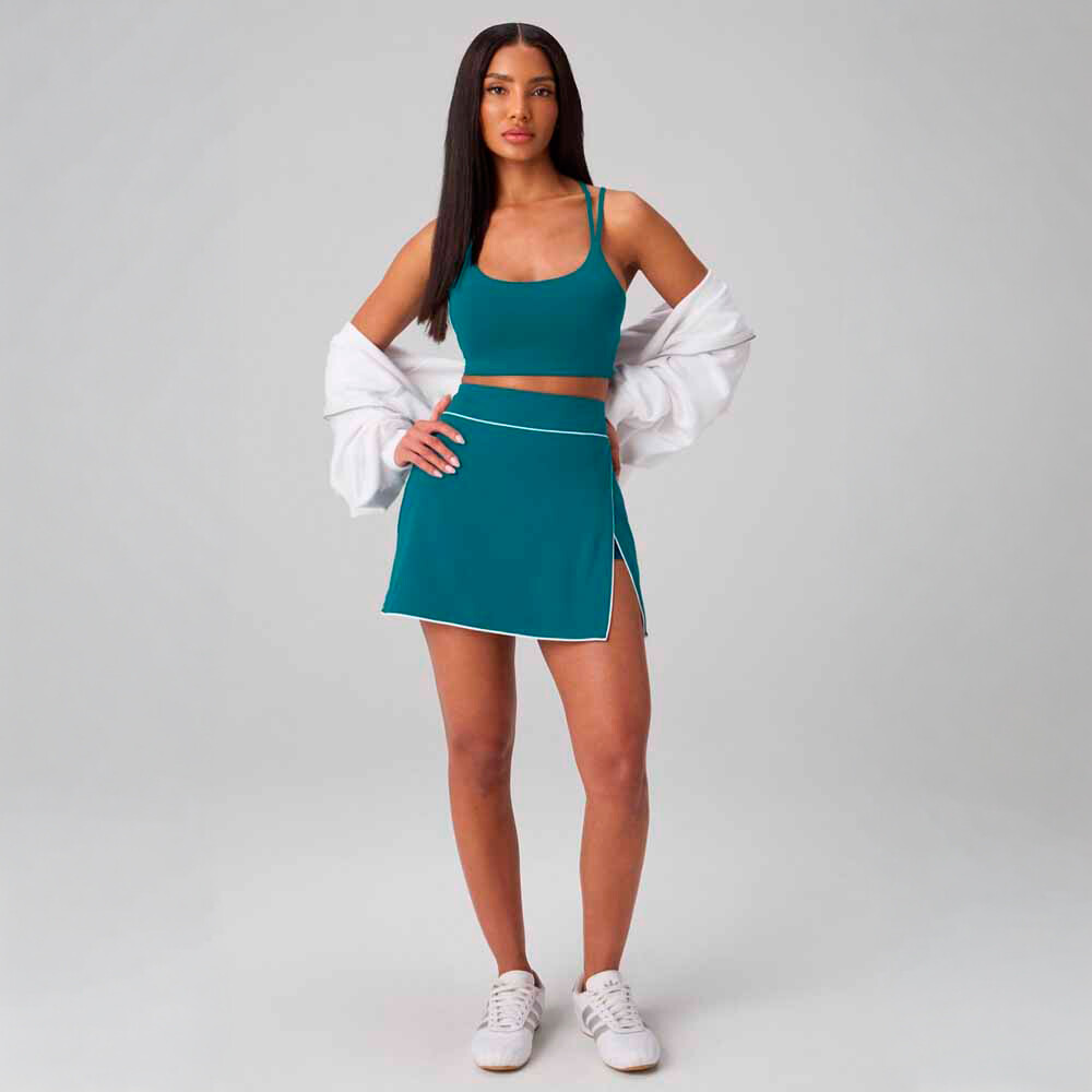 Faldas On-The-Go Classic Mini Skirt Mujer Green Abyss/classic White
