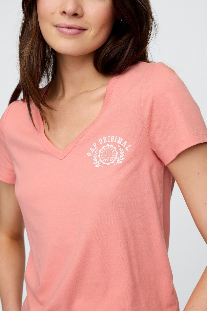 Remera Gráfico Manga Corta Mujer Tea Rose
