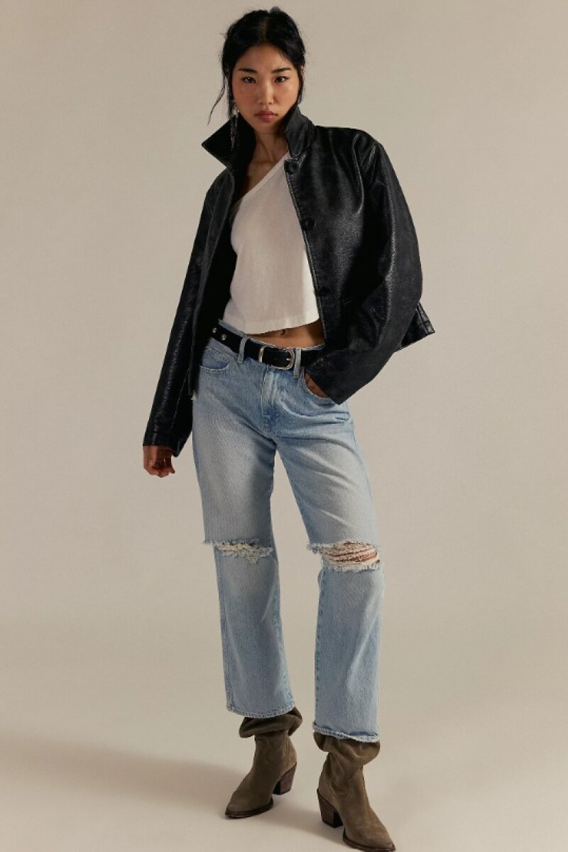 HERA VEGAN LEATHER JACKET Negro