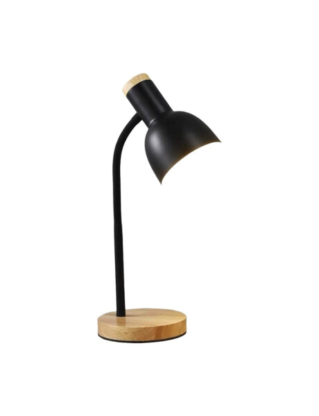 LAMPARA ESCRITORIO MADERA/METAL 14x45CM NEGRO LAMPARA ESCRITORIO MADERA/METAL 14x45CM NEGRO
