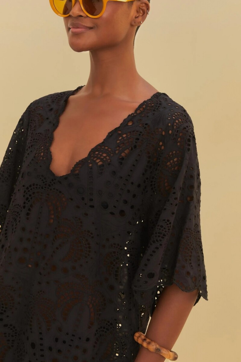 VESTIDO TUNICA CORTO Negro